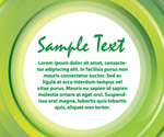 Green banner light card